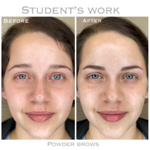 Permanent Makeup Training Class - Student Powdered Brows