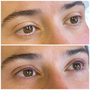 Permanent Makeup Training Class - student work eye liner